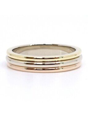 Cartier 18k Yellow Gold WG PG Suri Wedding Ring